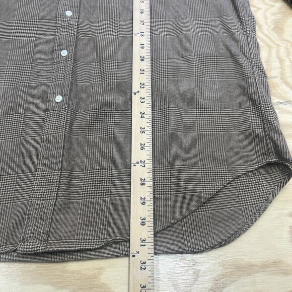 Vintage 90s Ralph Lauren Glen Plaid Flannel Shirt Size Large Preppy Huckberry - Picture 9 of 10